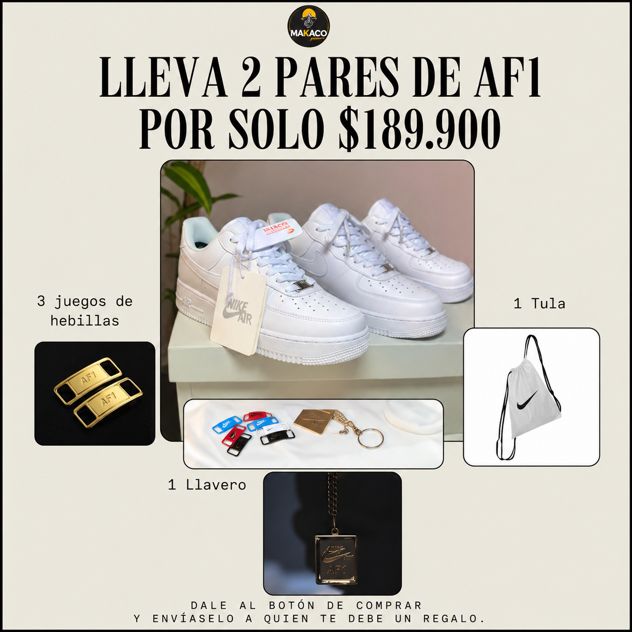 Nike Air Force 1 – Lleva 2 pares por $189.900